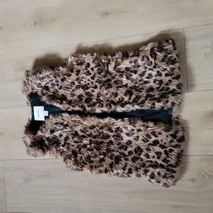 Cherokee Brown Leopard Print Kids Vest